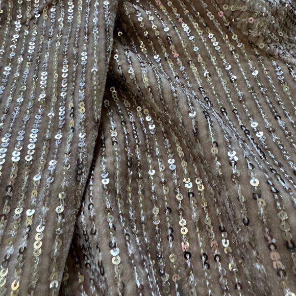 Messini Gold Sequin Blazer 1X Champagne Evening Jacket - Picture 5 of 7
